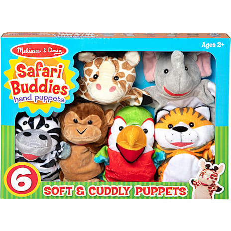 Melissa & Doug Safari Hånddukker 6-pak