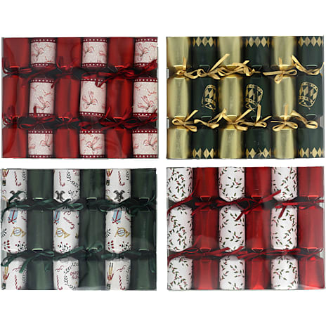 Juleknallerter i forskellige motiver 6-pak - H: 14 cm - assorteret 6 stk.