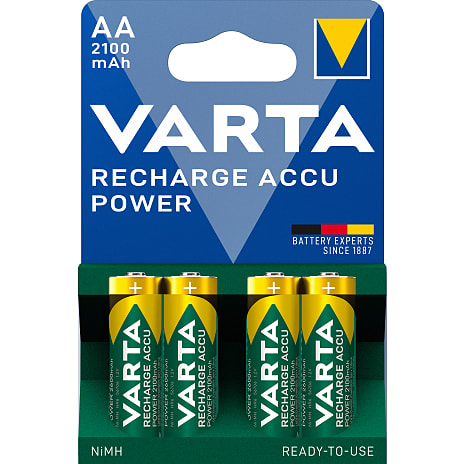 Varta Recharge Accu 4-pak AA 2100mAh genopladelige batterier 4 stk.