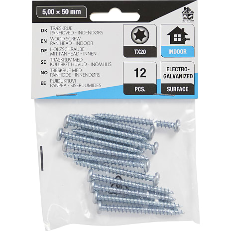 HomeFixer panhovedet skrue 5x50mm 12 stk 1 stk.