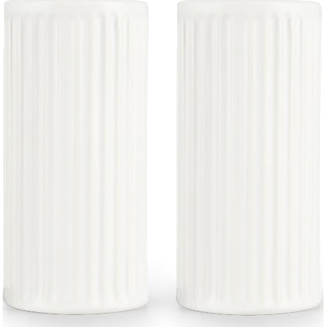 Aida groovy salt- og pebersæt - hvidt porcelæn 1 stk.