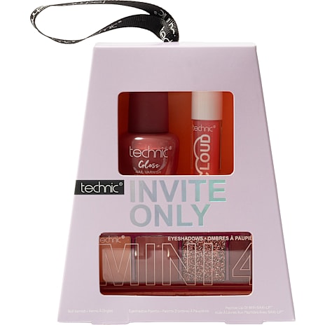 Technic Invite Only gaveæske m. øjenskygge, neglelak og lipgloss 1 stk.