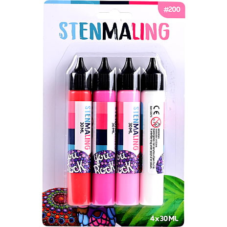 Andre Mærker Stenmaling 30 ml 4-pak 1 stk.