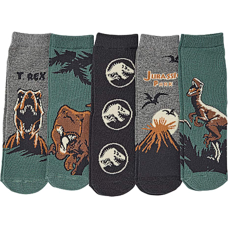 Jurassic Børne 5-pak Strømper Str. 31-34 Multifarvet