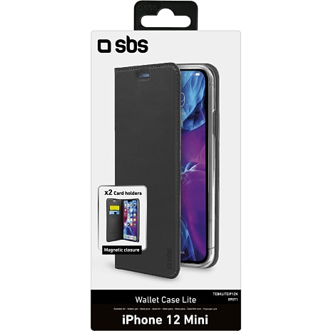 SBS iPhone 12 mini wallet - sort 1 stk.
