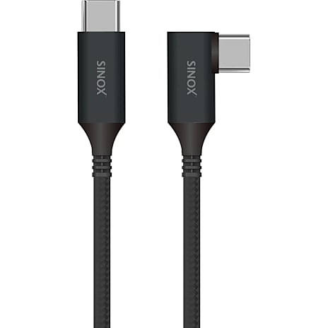 SINOX Pro lade- og datakabel vinkel - Sort