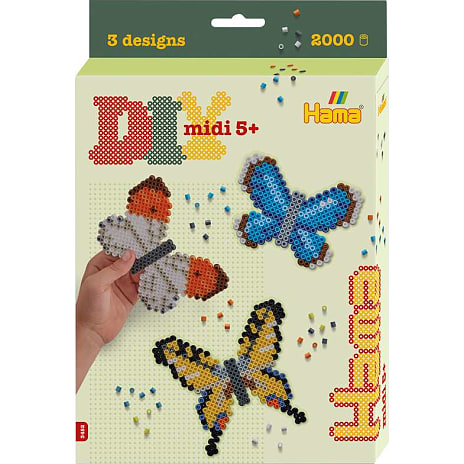 Hama Midi Stiftplade og Perler Firkantet