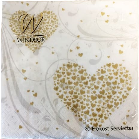 Windsor mønstrede servietter 33x33 cm 20-pak 20 stk.