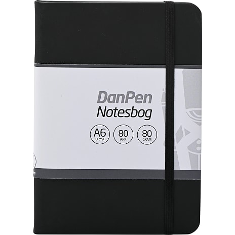 Danpen notesbog PU A6 - sort 1 stk.