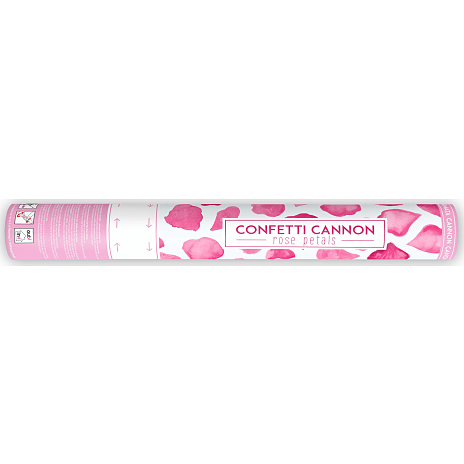 Andre Mærker Konfettirør L: 40cm - pink rosenblade 0,192 stk.