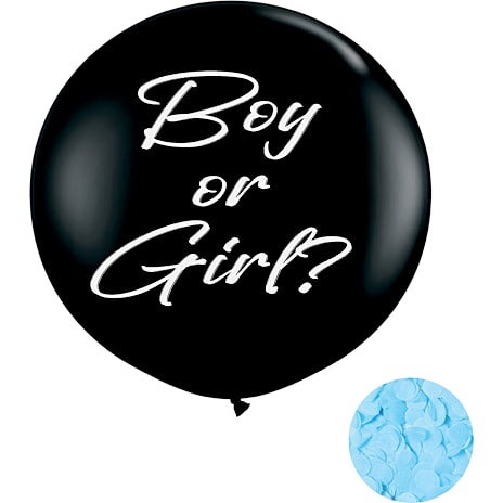 Salling Gender reveal ballon 90 cm - Lyseblå 1 stk.