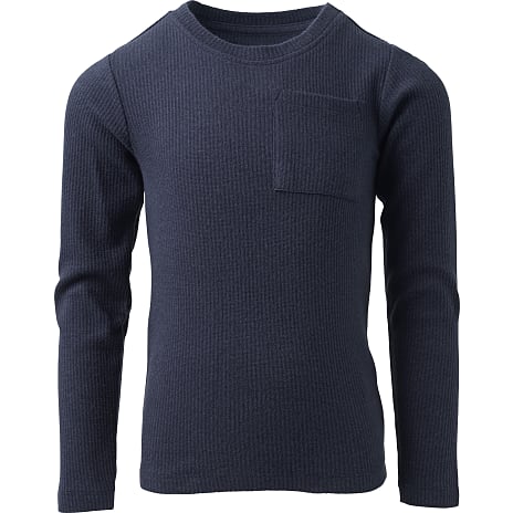 VRS Børne Rib Bluse Str. 98/104 Mørkeblå