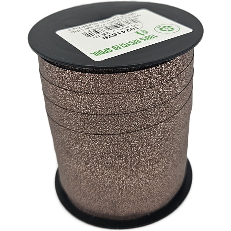 Andre mærker Gavebånd 10mm - brun/glimmer