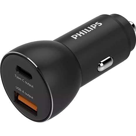 Philips USB hurtigoplader til cigarstik 36W sort