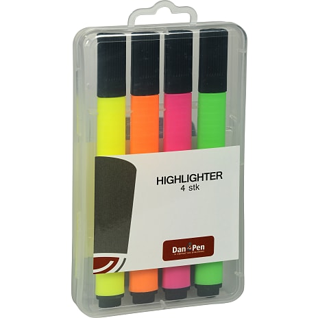 Danpen highlighter 4 pak 1 stk.