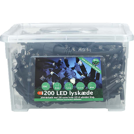 Q-line lyskæde 200 LED varm hvid
