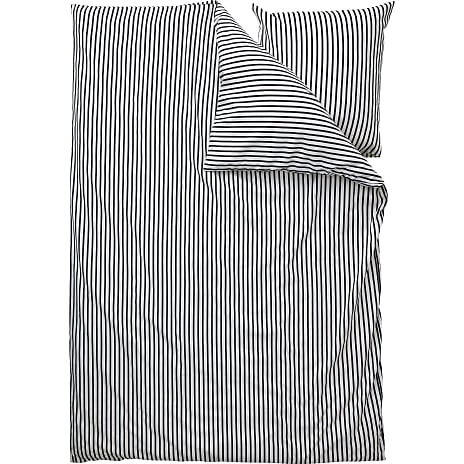Andre Mærker Mikrofiber sengetøj 140x200 cm - simpel sort strib 1 stk.