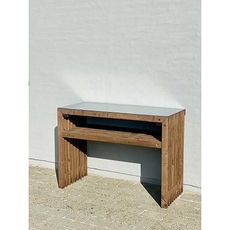 Kabeltromlen Grillbord af traller med topplade - Brunbejdset