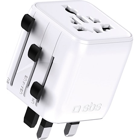 SBS Universal Rejseadapter - Hvid