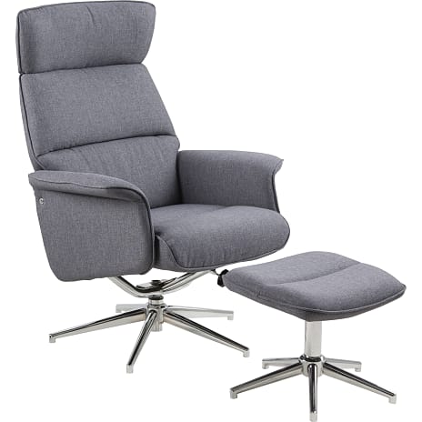 AC Design Furniture Alura Lænestol Inkl. Fodskammel Grå