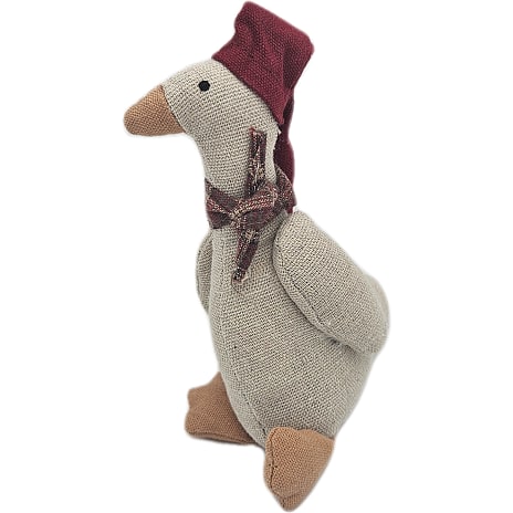 Julefryd Stofgås med hue og tørklæde beige