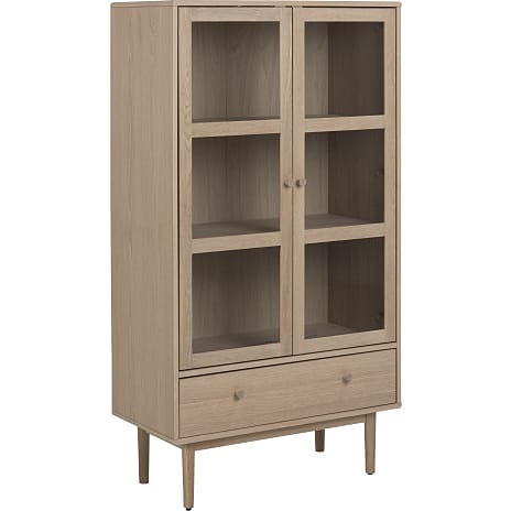 Ac Design Furniture Aston vitrineskab - olieret egefiner 1 stk.
