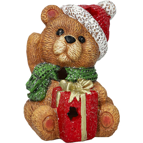 Julefryd julebamse med LED-lys