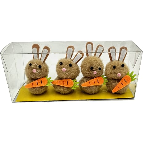 Påskefryd Kaniner 4-pak Assorteret