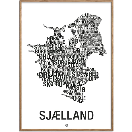 Citatplakat Sjælland, byer - 70x100 cm 1 stk.