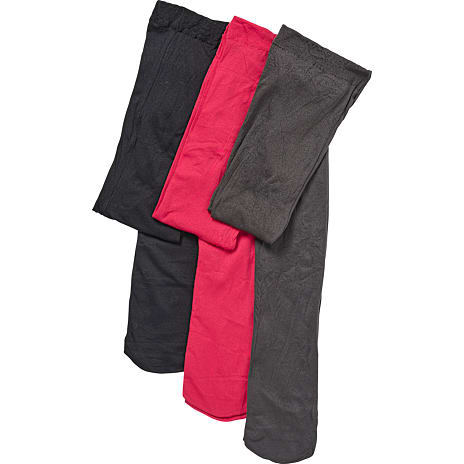 VRS 3-pak strømpebukser str. L/XL - sort/rød/grå 1 stk.