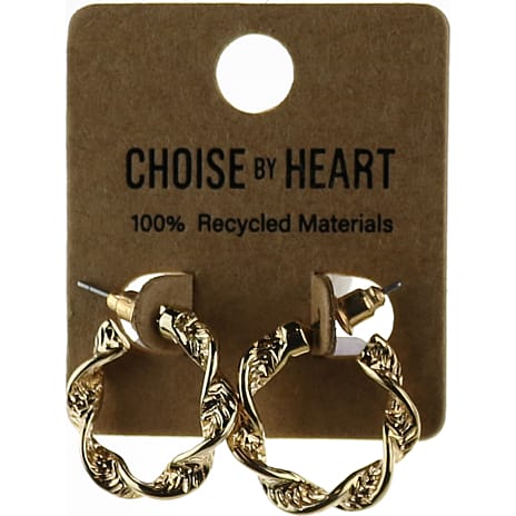 Choise by heart Dame Ørering Snoet Creol Guldfarvet