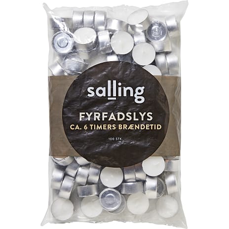 Salling fyrfadslys 100-pak - Hvid 1600 g