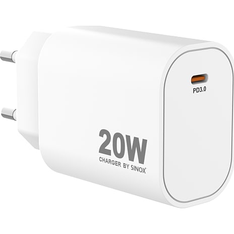 Sinox Pro Oplader 20 W Hvid