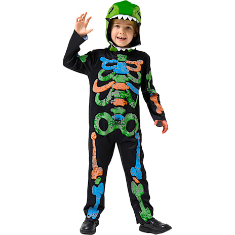 Halloween Dinosaur Skelet Kostume Str. 104