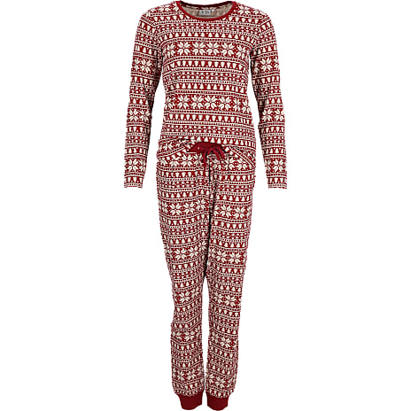 VRS dame julepyjamas - L - Rød 1 stk.