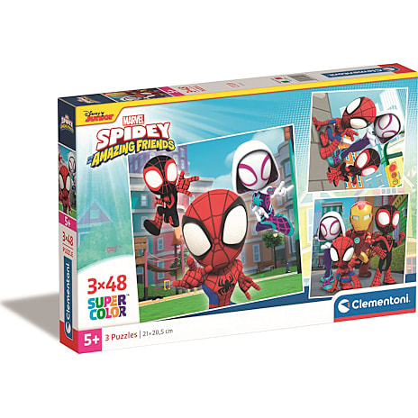Clementoni Spidey og Hans Utrolige Venner Puslespil 3x48 Brikker