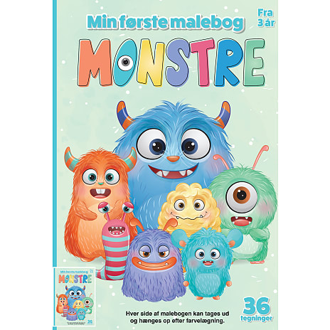 Min første malebog monstre