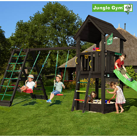 Jungle Gym Club legetårn inkl. climb og slide sort