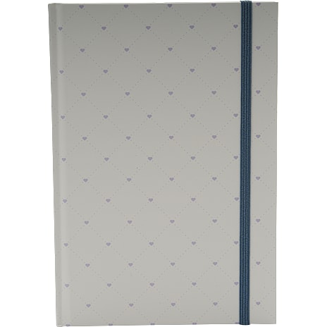 Danpen Notesbog A5 hjerte/off white