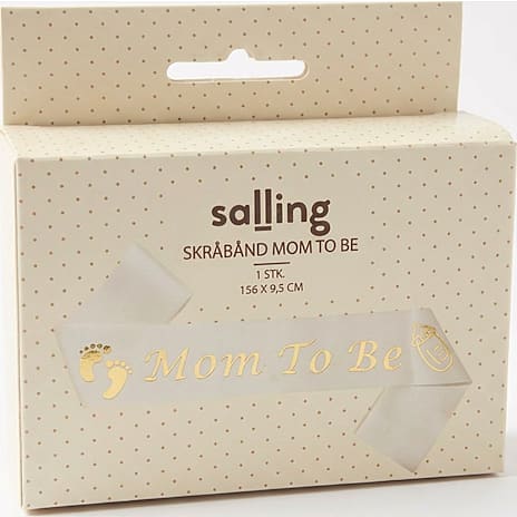 Salling Skærf "Mom to be" 156x9,5 cm - Hvid 1 stk.