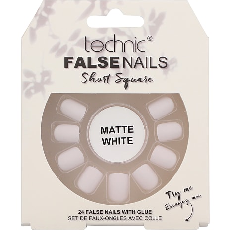 Technic Kunstige negle Matte White