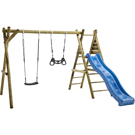 Nordic Play Gyngestativ 240 cm inkl. Blå Rutsjebane