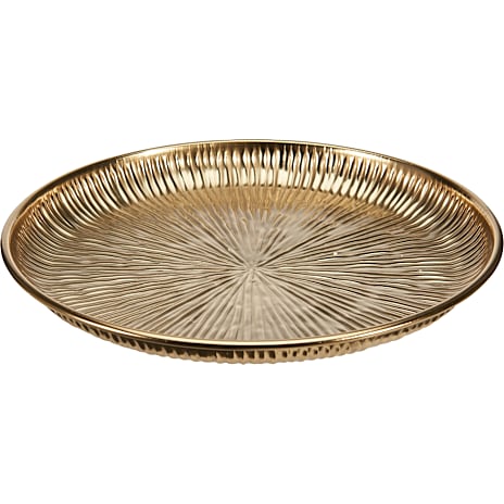 Dekorationsfad I Metal Ø 30 cm Guld