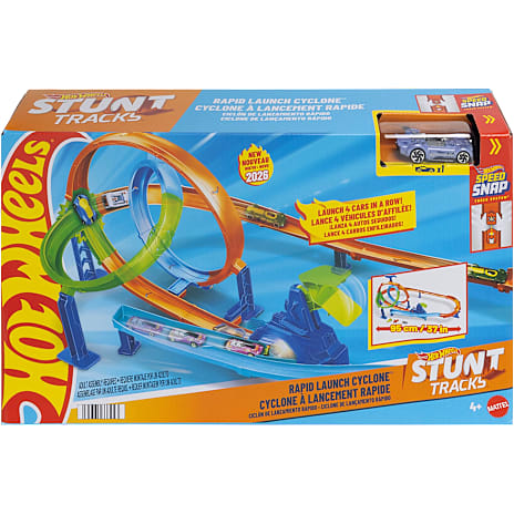 Hot Wheels Stunt Tracks Rapid Launch Cyclone Racerbane
