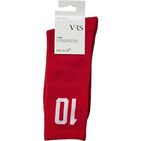 VRS Unisex Tennisstrømper Str. 35/38 Rød