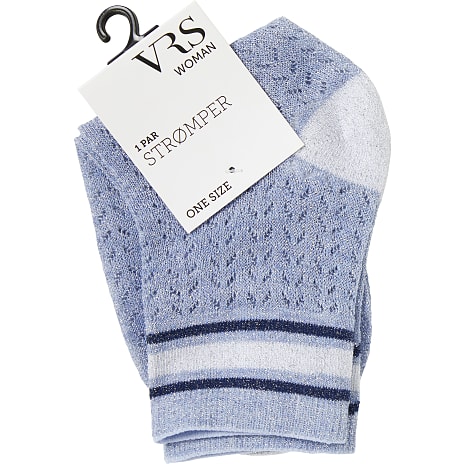 VRS Dame Glimmerstrømper Str. Onesize Lyseblå