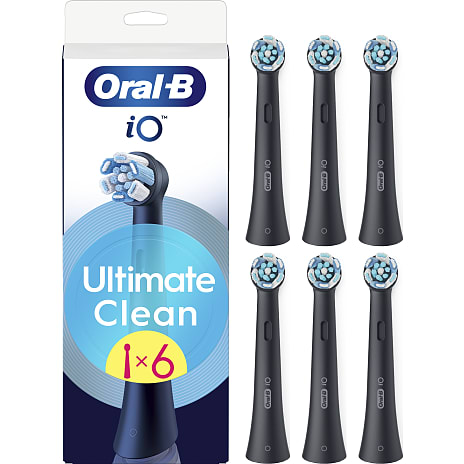 Oral-B iO Ultimate Clean tandbørstehoveder 6-pak - sort 1 stk.