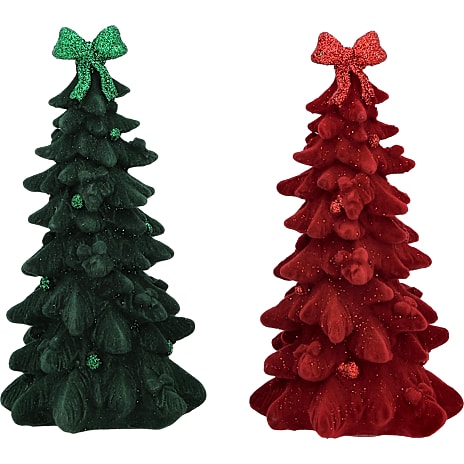 Julefryd Velour Juletræ Højde 16 cm Assorteret