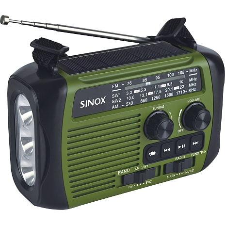 Sinox SXL5500 nødradio FM/AM/SW-radio m. Bluetooth 1 stk.
