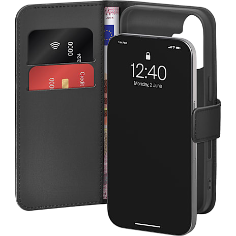 PURO Wallet cover til iPhone 17 - Sort